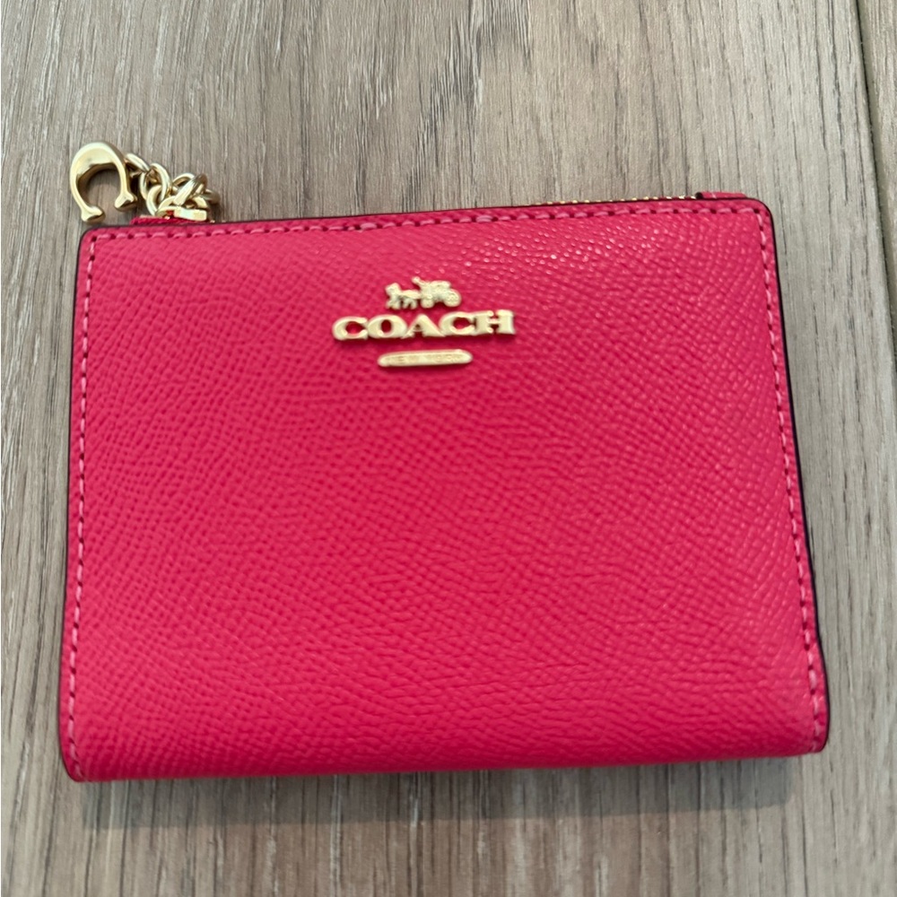 Coach Vibrant Pink Leather Wallet
